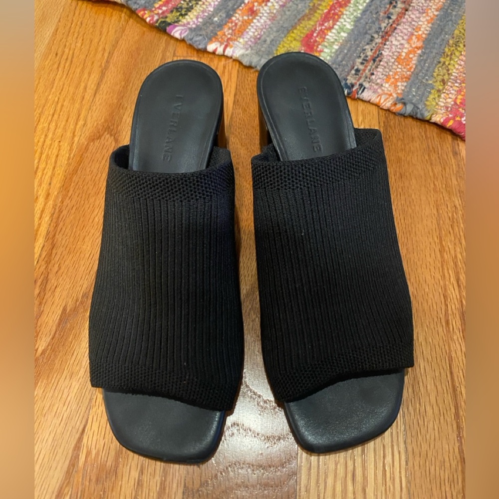 Everlane The Glove Mule in ReKnit Black Size 7